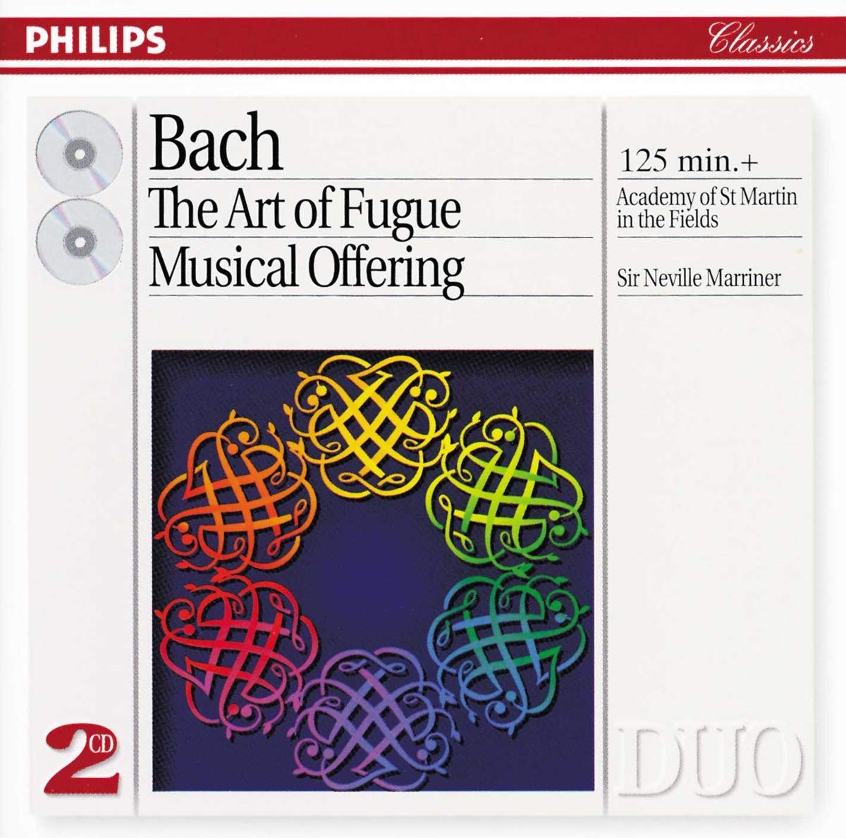 J.s. Bach: Die Kunst Der Fuge / Ein Musikalisches Opfer. 2 Audio Cds. Neville Marriner The Academy of St. Martin-in-the-fields.