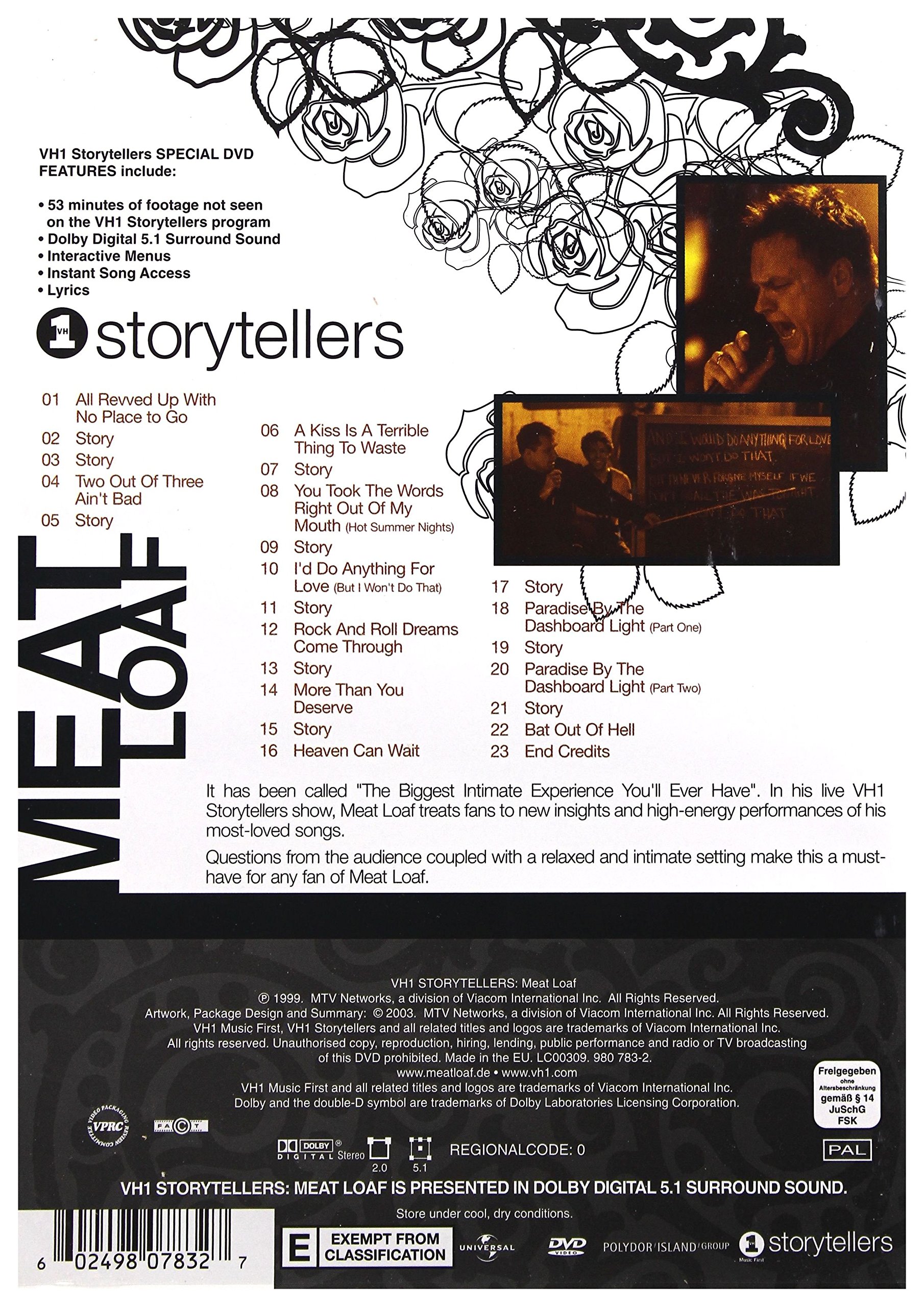 Meat Loaf - Vh-1 Storyteller