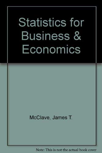 Statistics for Business & Economics 5th Edition