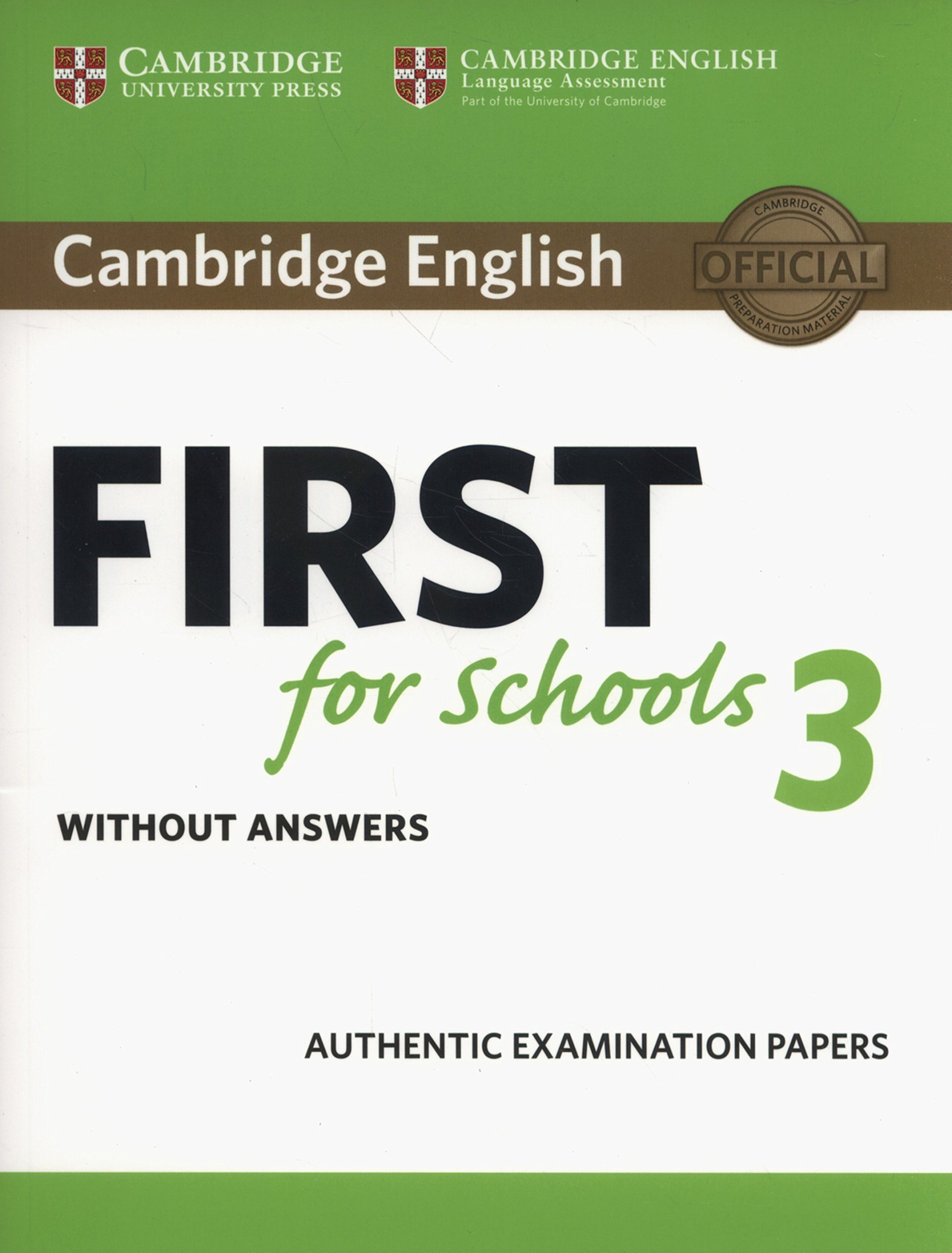 Cambridge English First for Schools 3. Student's Book without Answers: Vol. 3 - 9781108433761