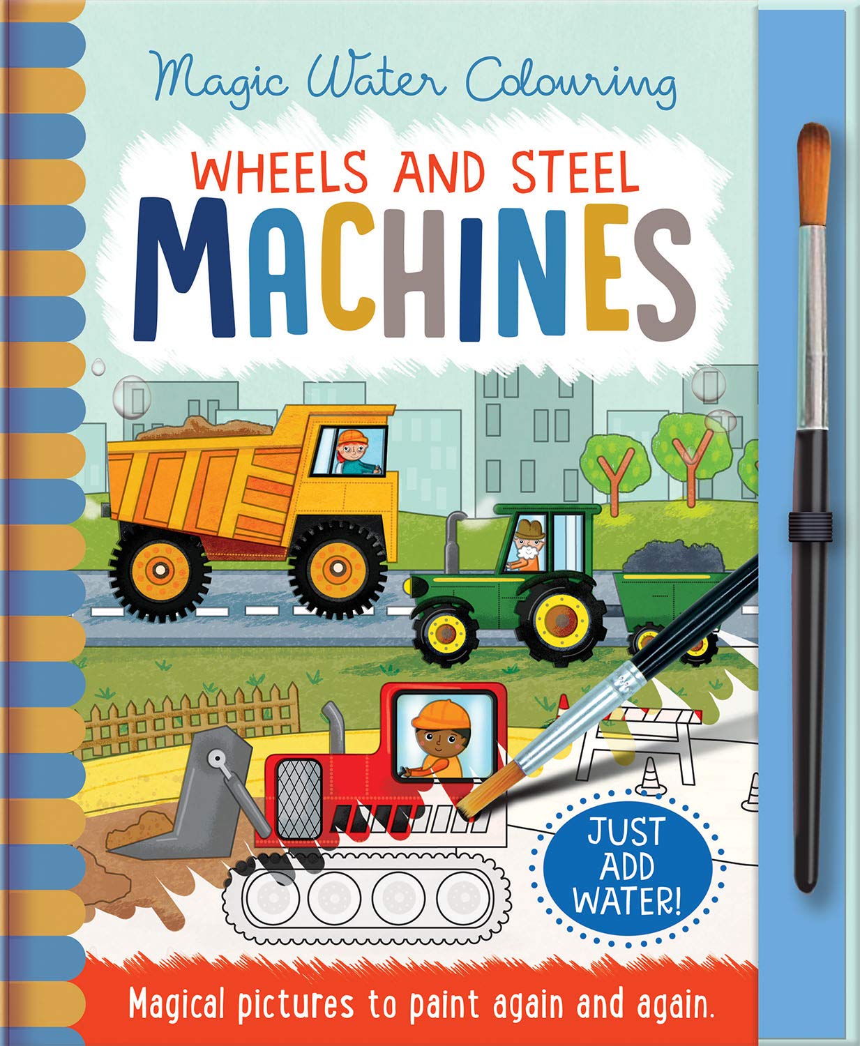 Wheels And Steel - Machines, Mess Free Activity Book