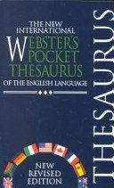 The New International Webster's Pocket Thesaurus of the English Language