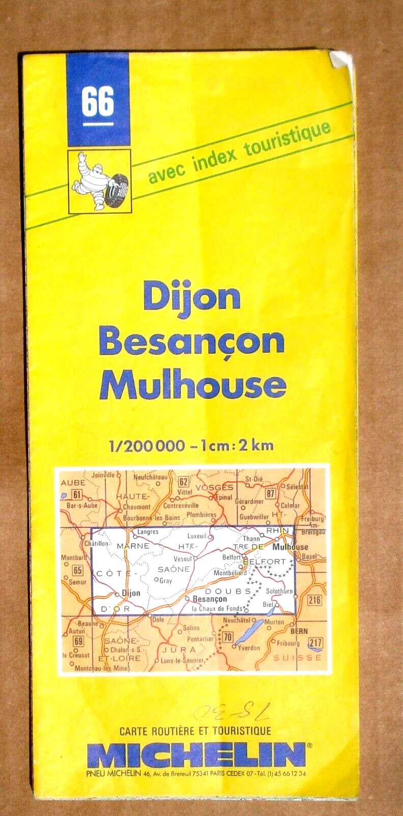 Michelin Dijon/Besancon/Mulhouse, France Map No. 66