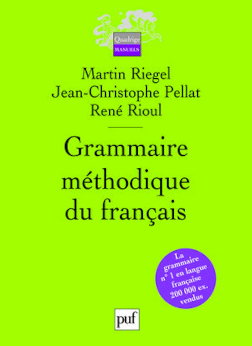 Grammaire Methodique Du Francais