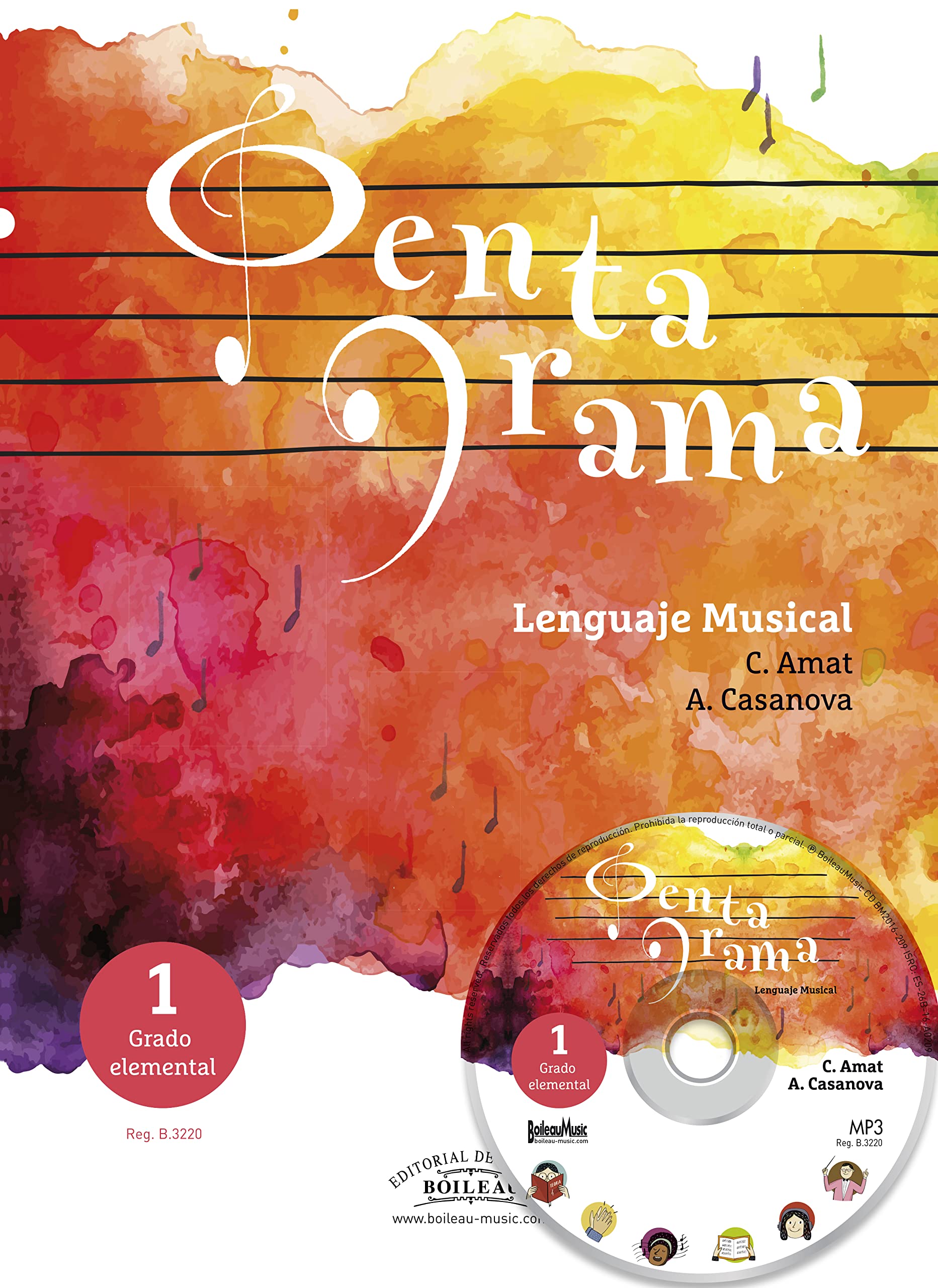 Pentagrama I Lenguaje Musical Grado Elemental Vol. 1 | Castellano | Incluye Cd | Libro Del Alumno | Incluye Cd | con Cuaderno de Ejercicios