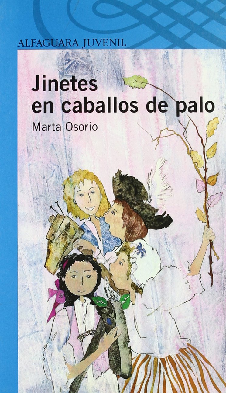 Jinetes en caballos de palo
