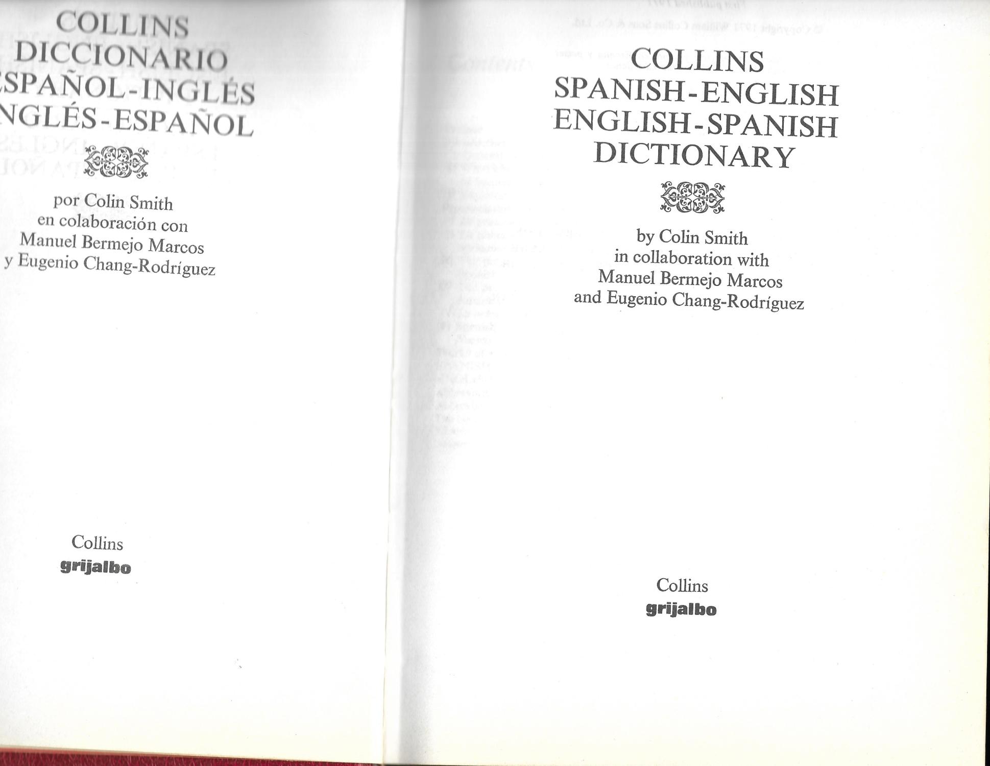 Collins Spanish-English English-Spanish Dictionary
