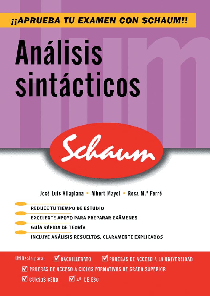 Analisis Sintacticos. Schaum - 9788448198626