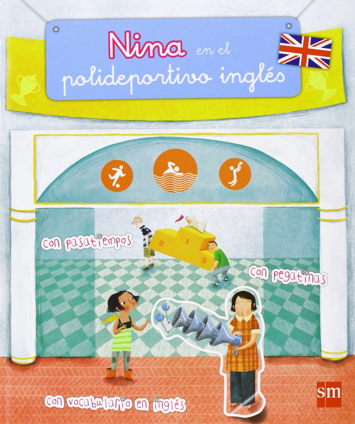 Nina en el polideportivo inglés