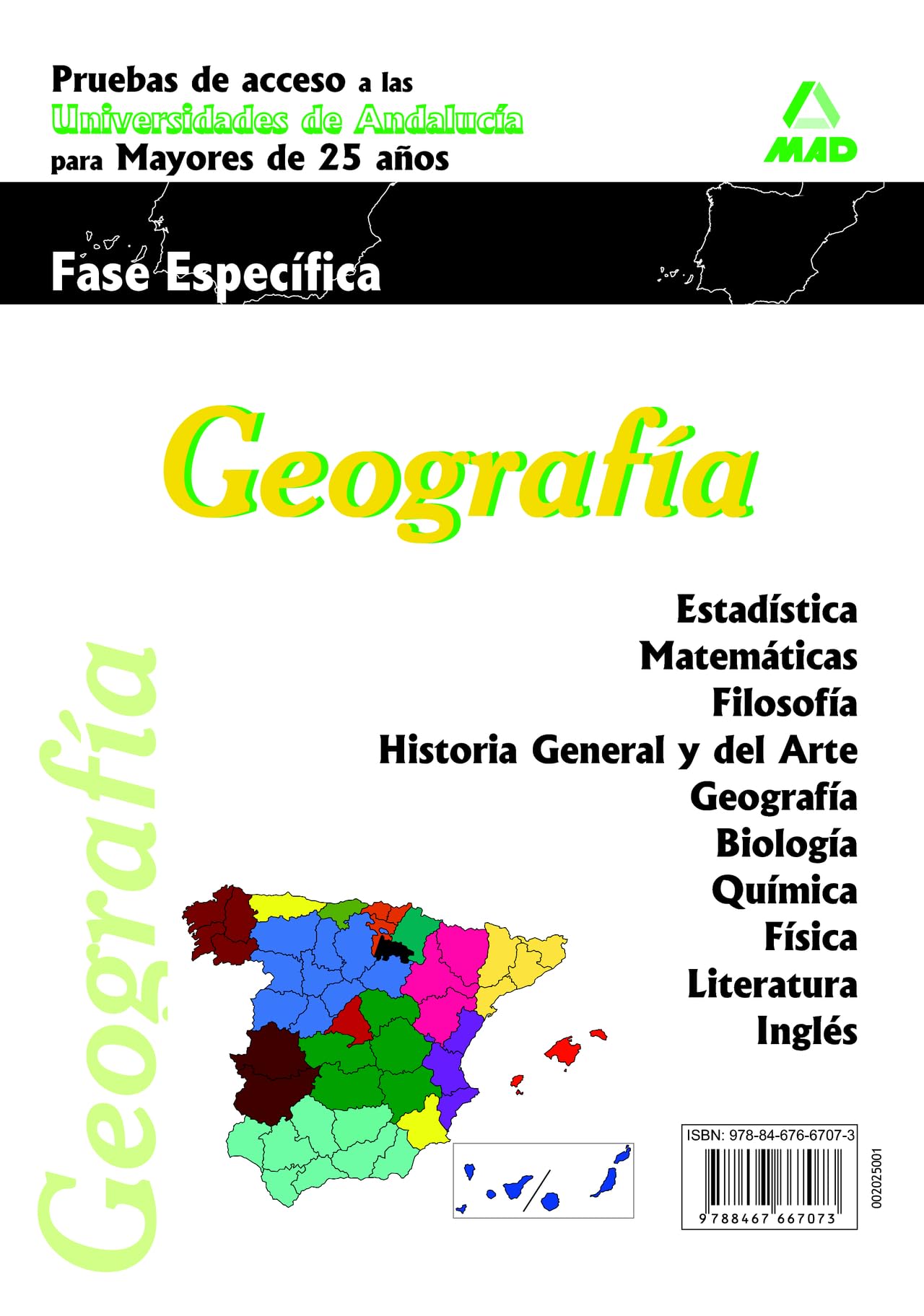 Geografía. Pruebas de acceso a la universidad para mayores de 25 años
