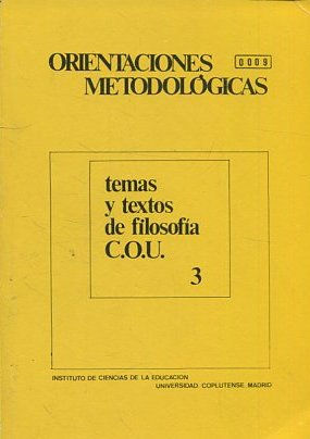 Temas y textos de filosofía C.O.U.
