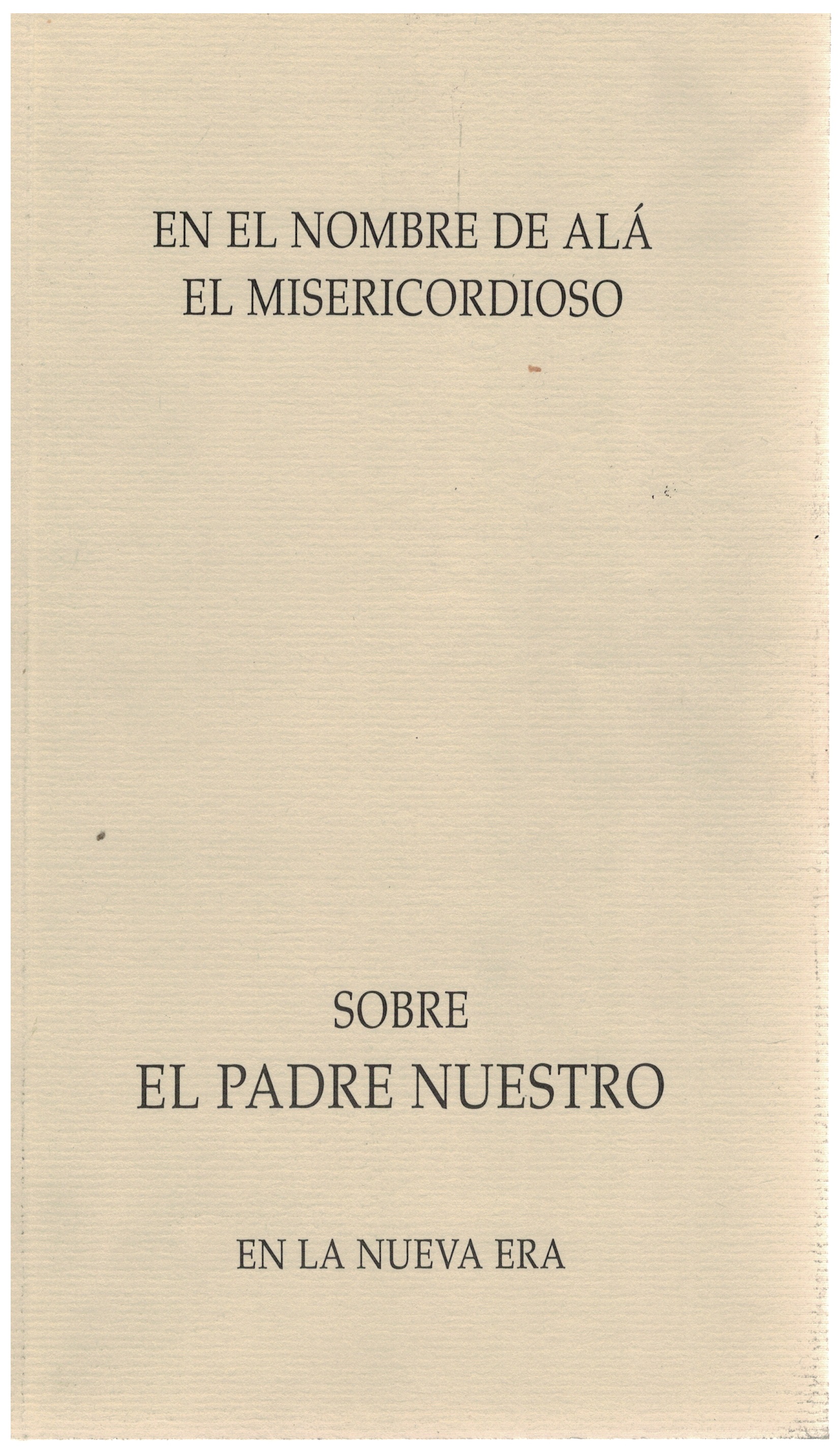 Sobre el padre nuestro