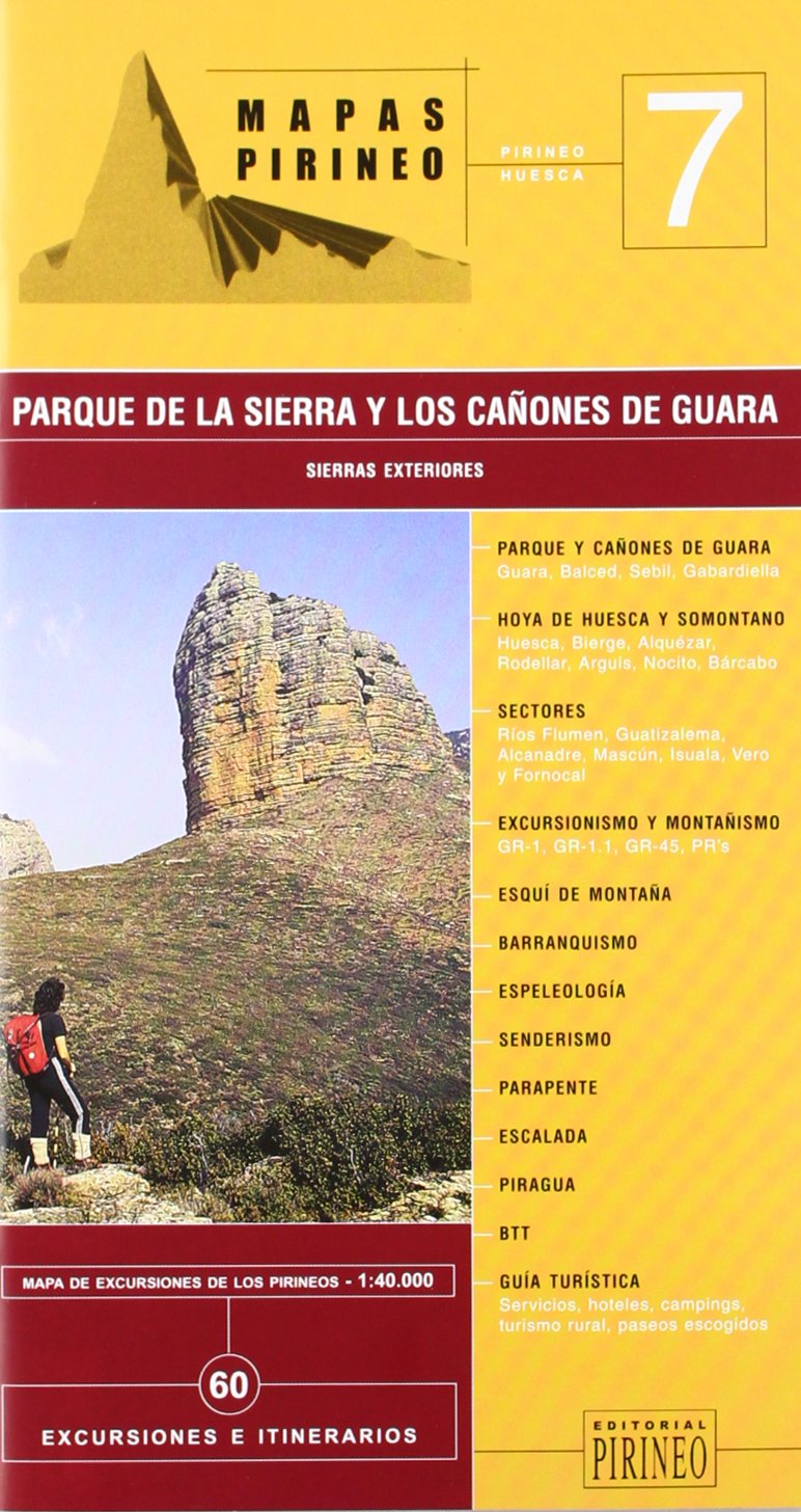Guía mapa excursionista del Parque de la Sierra y Cañones de Guara