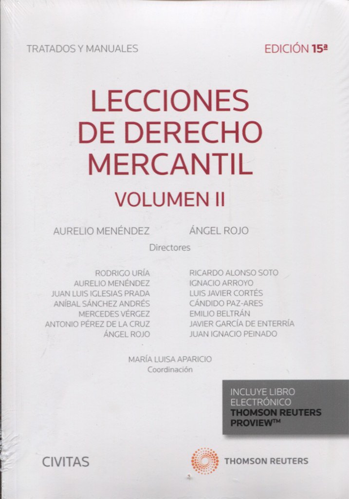 Lecciones de Derecho Mercantil Volumen II