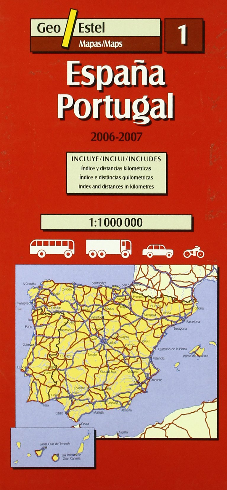 España Portugal Mapa Carreteras